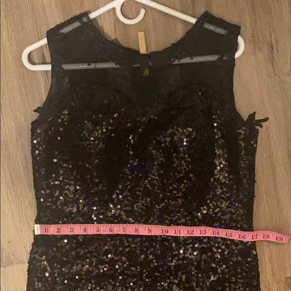 Sarah Bridal Black Mesh Sequence Maxi Dress | 14 - Picture 4 of 12